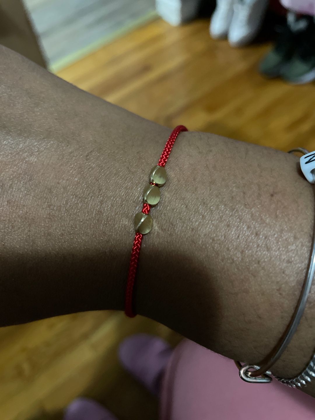 Customer photo review of Bracelet de Chance Tibétain "Perle de Cuivre"