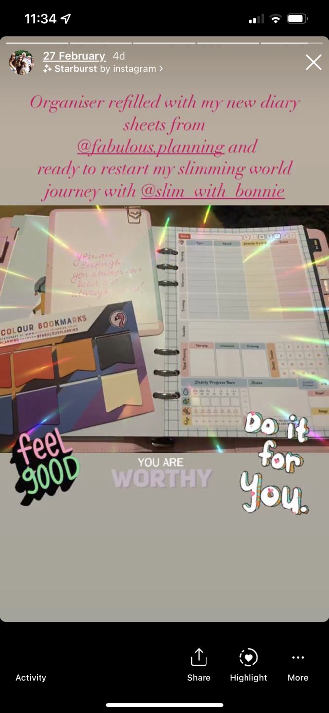 Customer photo review of Slimming World - Compact - Organiser Refill
