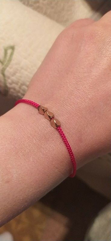 Customer photo review of Bracelet de Chance Tibétain "Perle de Cuivre"