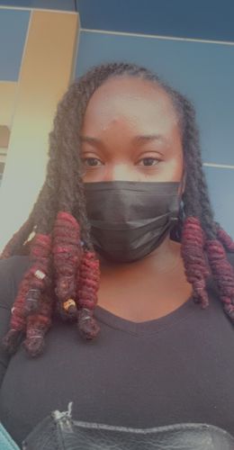 Customer photo review of Temporary Hair Color Pomade- Vegan