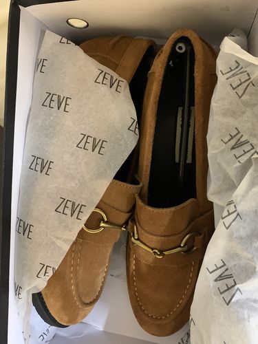 Customer photo review of Penny Loafer Horsebit Buckle - Brown Suede Leather (Crepe Sole)