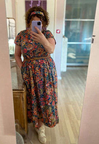 Customer photo review of Robe Amélia poésie indienne