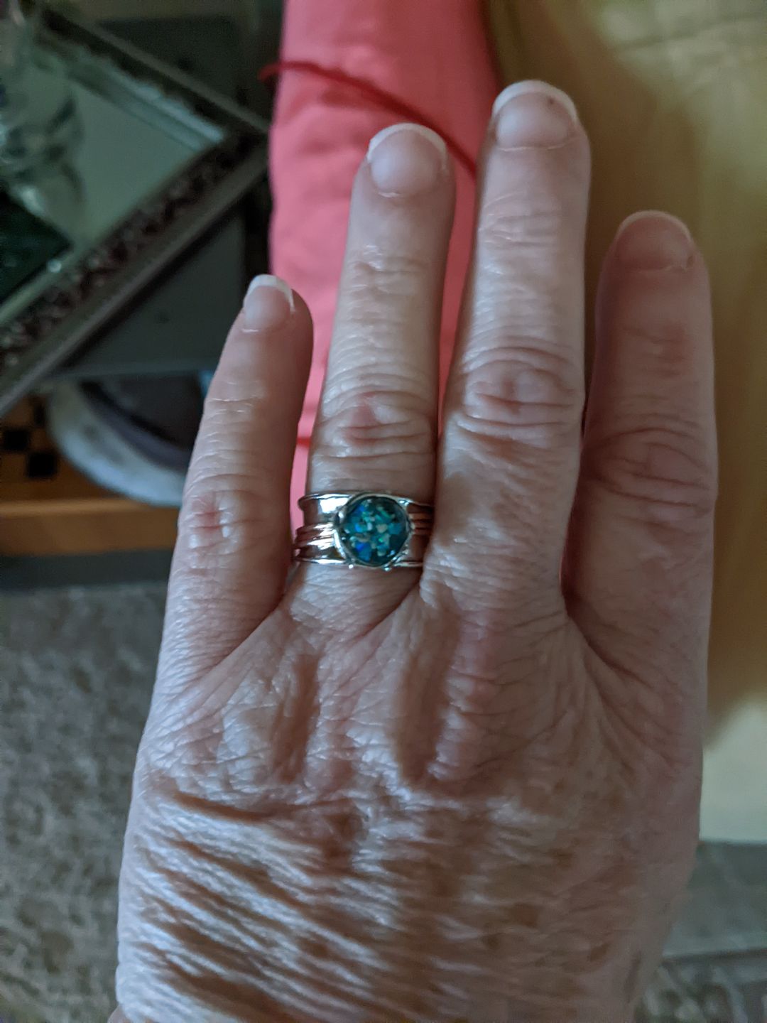 Customer photo review of Two Tone Spin Ring