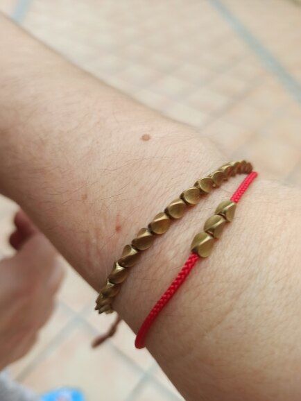 Customer photo review of Bracelet de Chance Tibétain "Perle de Cuivre"