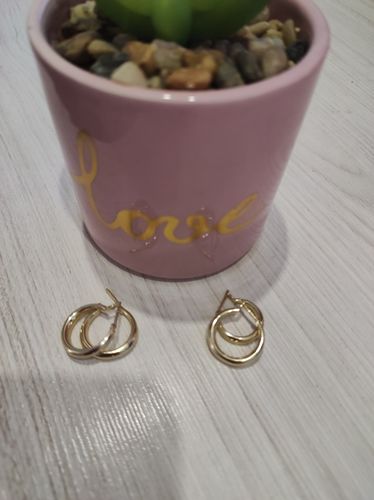 Customer photo review of ARGOLLAS BAÑO DE ORO MARIA 18MM
