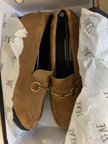 Customer photo review of Penny Loafer Horsebit Buckle - Camel Suede Leather (Crepe Sole)