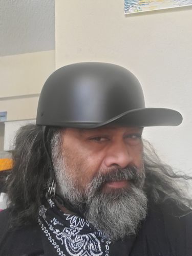 Customer photo review of Premium Baseball Cap Motorcycle Helmet