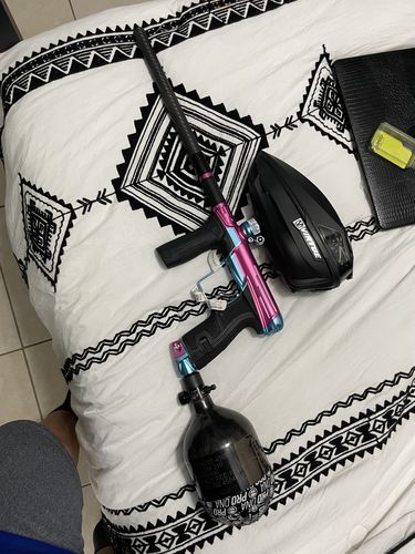 Customer photo review of Infamous Skull Edition CS2Pro DNA Paintball Marker - COTTON CANDY