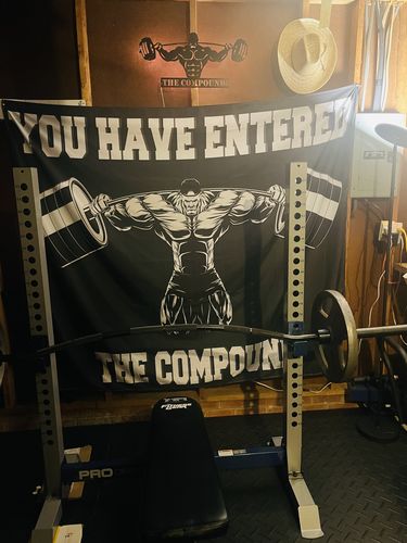 Customer photo review of Personalized Muscle Man Tapestry 10340