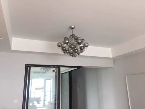 Customer photo review of 27 Light Cluster Bubble Grape Glass Chandelier