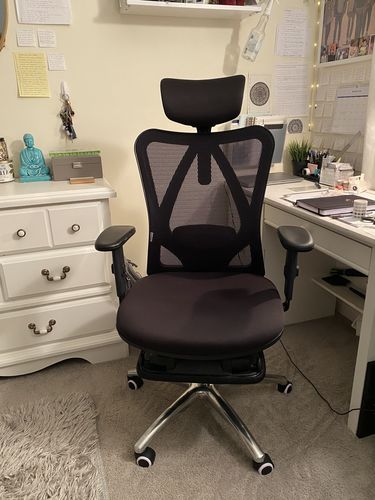 Customer photo review of SIHOO M18 Ergonomics Office Chair, Adjustable Headrests, Lumbar Support, Adjustable Arm Rest, Mesh Backrest Mesh Chair in Black and Grey