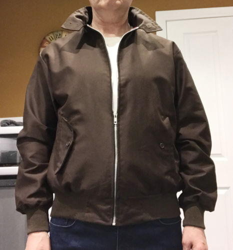 Customer photo review of Mens Classic Harrington Jacket - Brown
