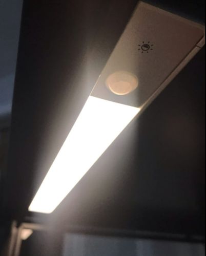 Customer photo review of EZVALO Wireless Motion Sensor Night Light - 11.8" Aluminum