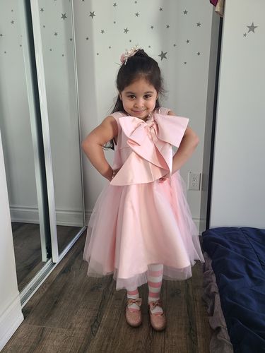Customer photo review of Baby Girls Cute Bow Fluffy  Dress
