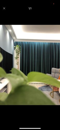 Customer photo review of Draperie din Catifea Semi-Opaca Uni Verde Smarald - Prindere cu Rejansa