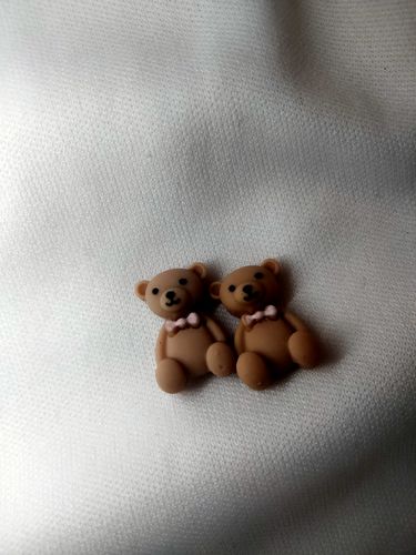 Customer photo review of Figuras Kawaii Osito Café 2 pzas