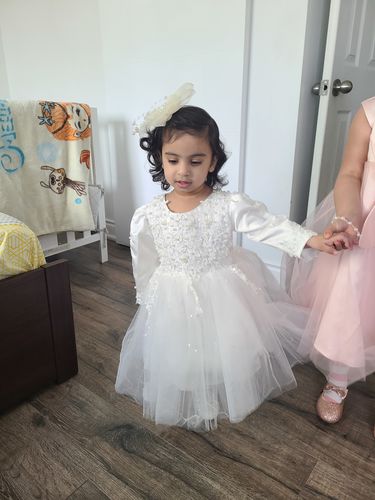 Customer photo review of Elegant Girl Princess Cute Party Flowers Puffy Dress