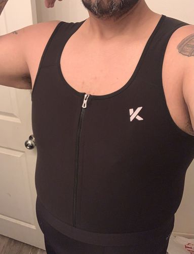 Customer photo review of Men's Zipper Heat Trapping Sweat Vest