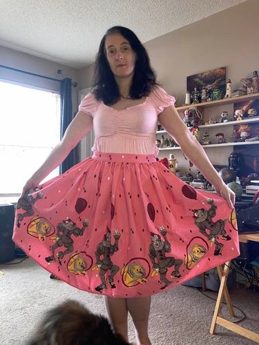 Customer photo review of IT: CHAPTER 2™ Dancing Clown Swing Skirt in Pink