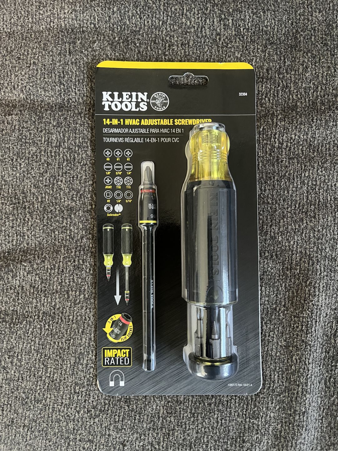 Customer photo review of Klein Tools 32304 14-in-1 HVAC Adjustable-Length Impact Screwdriver with Flip Socket