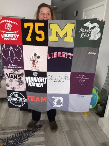T-shirt quilt featuring liberty football team by Julie from NJ