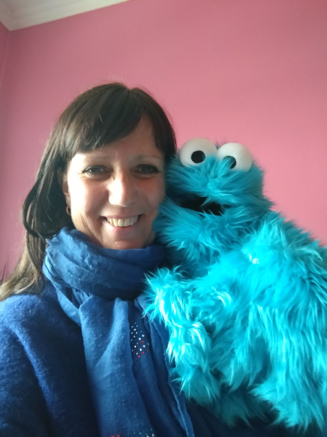 Customer photo review of Cookie Monster Marionnette Sesame Street