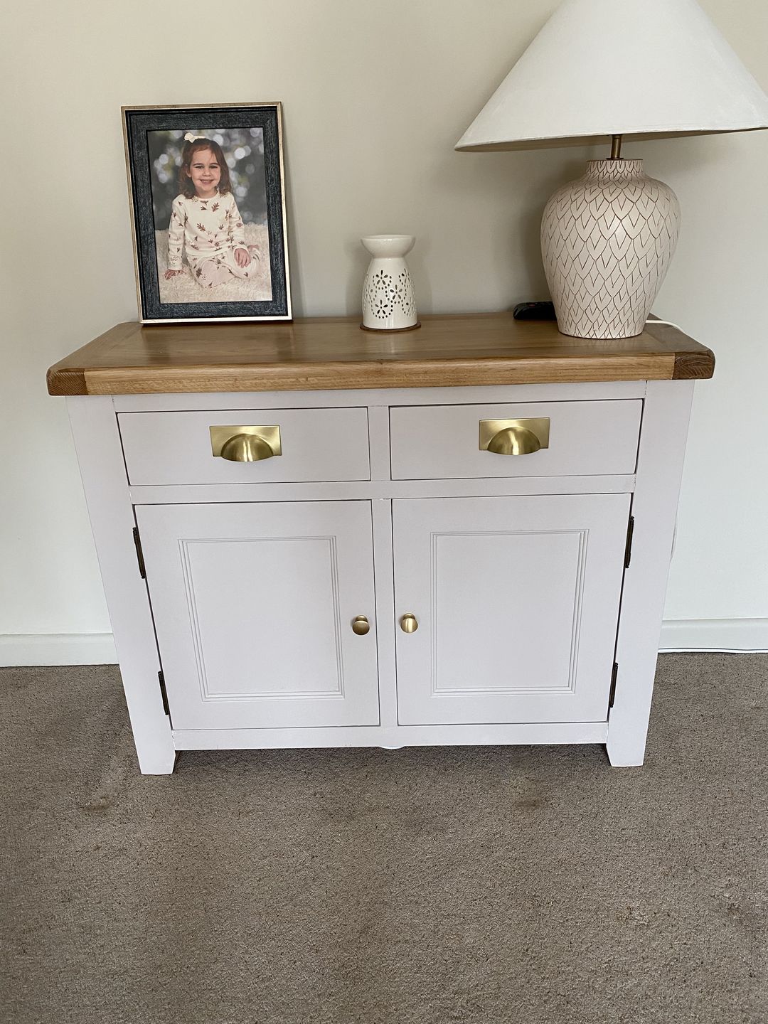 Customer photo review of Classic Brushed Satin Brass Cupboard Handles