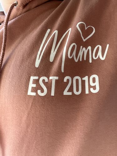 Customer photo review of Personalised Mama Established Hoodie (MRK X)