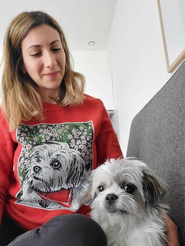 Customer photo review of Portrait Only Pet Custom Sweater