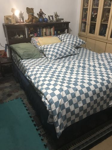 Customer photo review of CHECKERED BEDDING SET