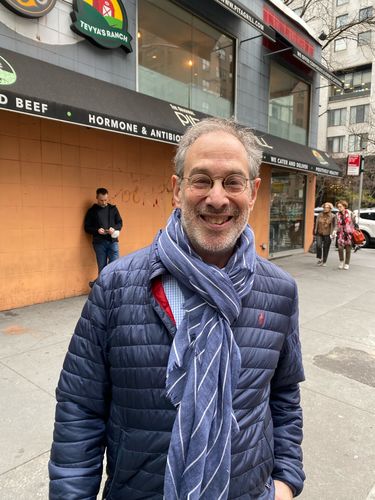 Customer photo review of Men's Fashion Striped Fringed Scarf