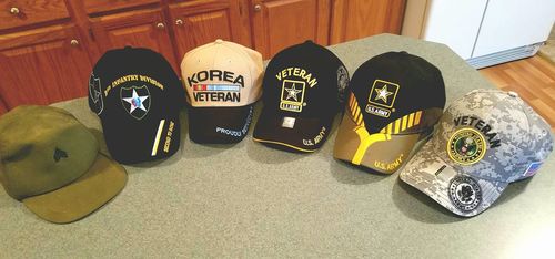 Customer photo review of U.S. ARMY hat Military VETERAN ARMY Official Licensed Flag Baseball cap-ACU camo