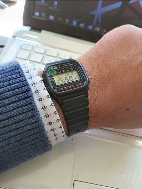 Customer photo review of Reloj Casio Vintage W-59-1VQD Azul/Negro
