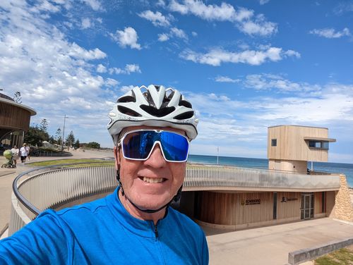 Customer photo review of Spinshield White Gloss (slight mark on frame) Multi Laser Blue Lens