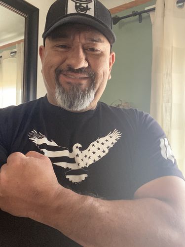 Customer photo review of $20 Special | USA Flag Eagle Mens Apparel