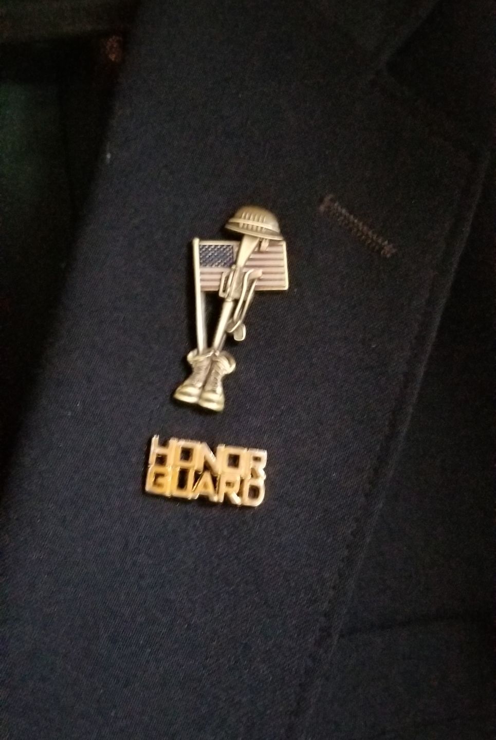 Customer photo review of Fallen Soldier USA Memorial Pin