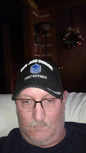 Customer photo review of Black US Air Force MSGT Master Sergeant Retired Veteran Hat Baseball Ball Cap E7