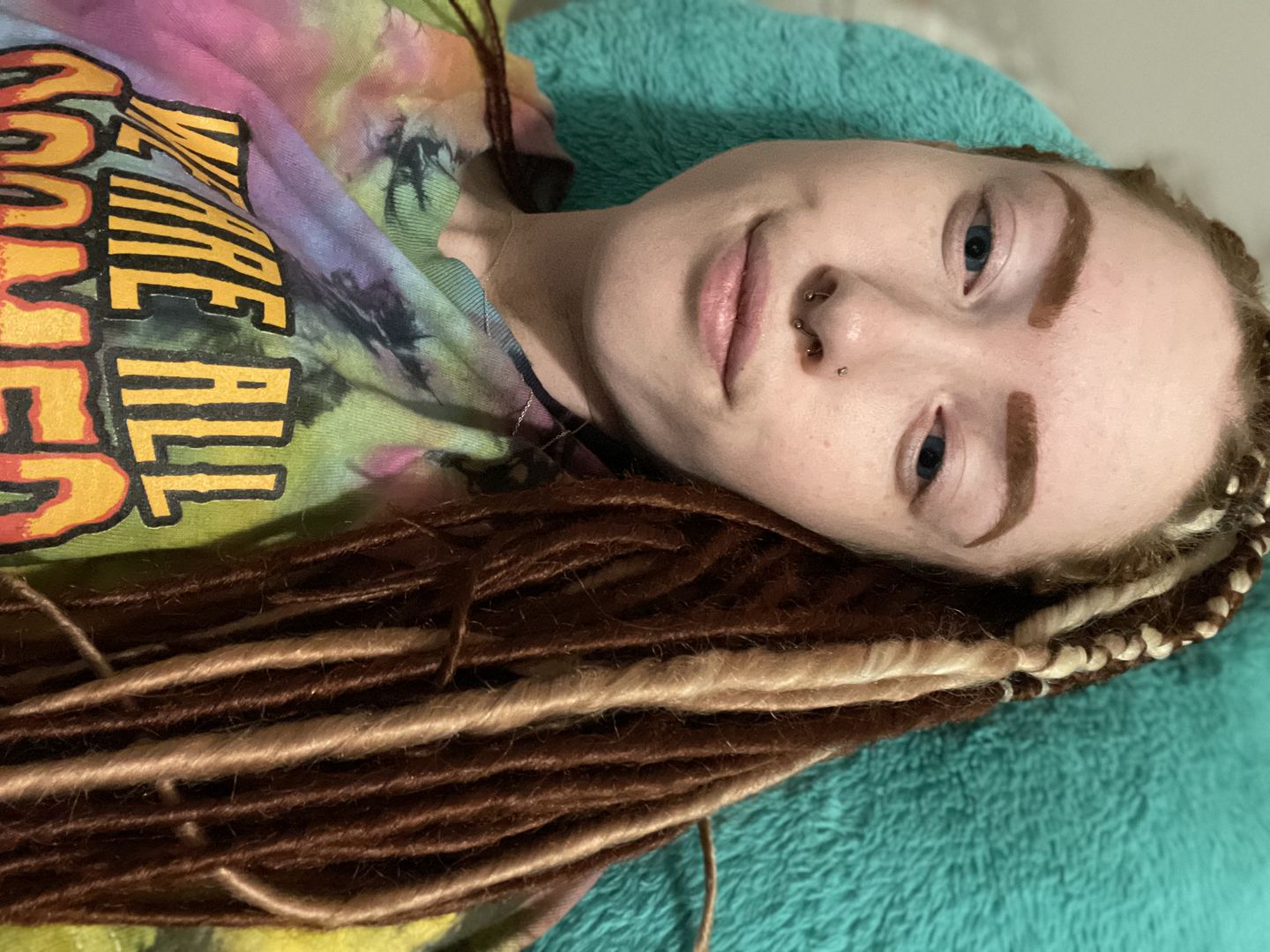 Customer photo review of Dark Red  - (1 pack of 5 Dreads)