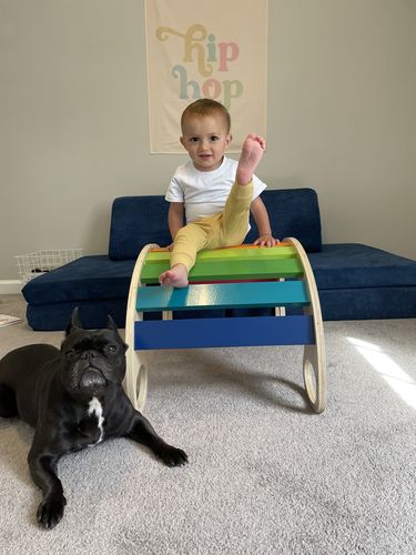 Customer photo review of Large Waldorf Rocker - Rainbow