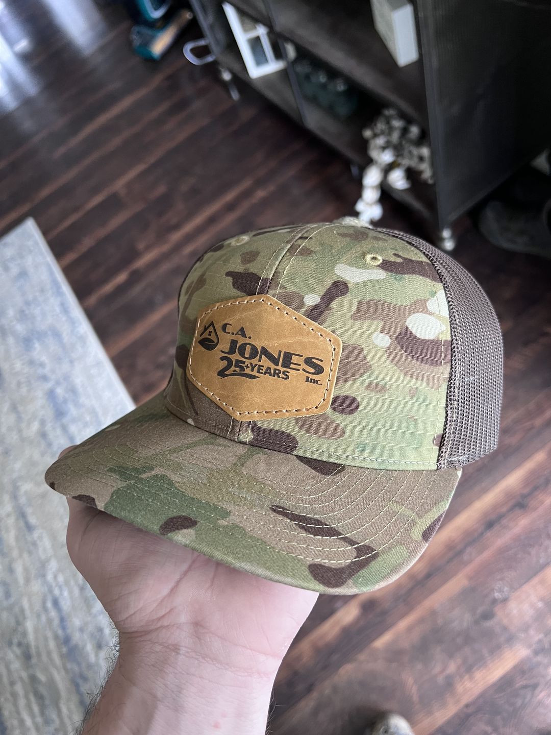 Customer photo review of 862 Richardson Leather Patch Hat