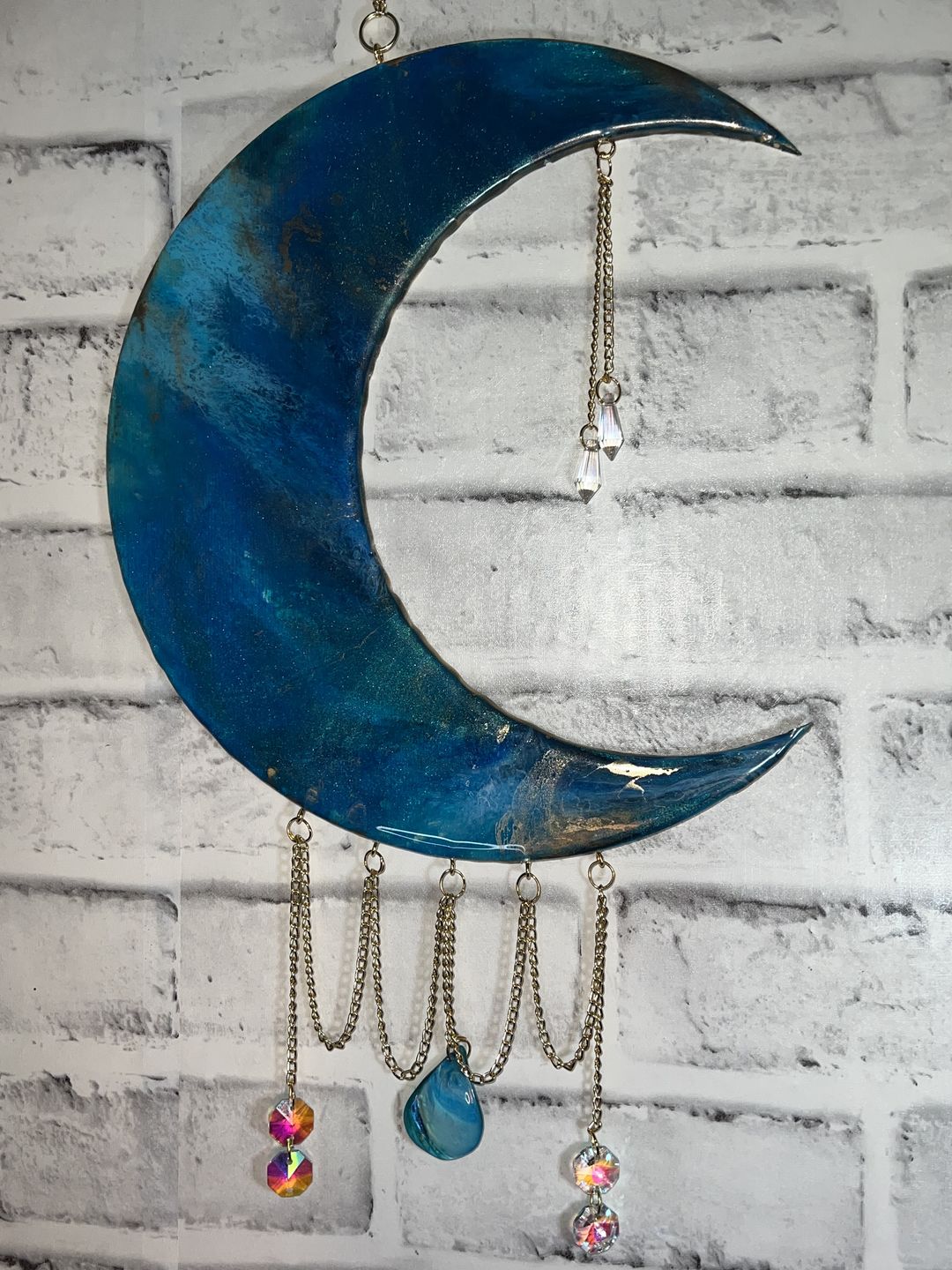 Customer photo review of Unfinished Wooden Crescent Moon Shape - Night Sky - Craft - up to 24" DIY