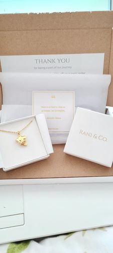 Customer photo review of Thick Starburst Hoops (Gold)
