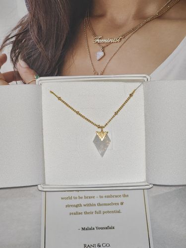 Customer photo review of Moonstone Gemstone Necklace