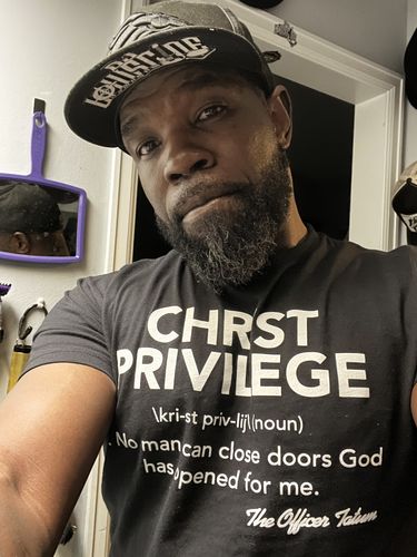 Customer photo review of Trust God Shirt