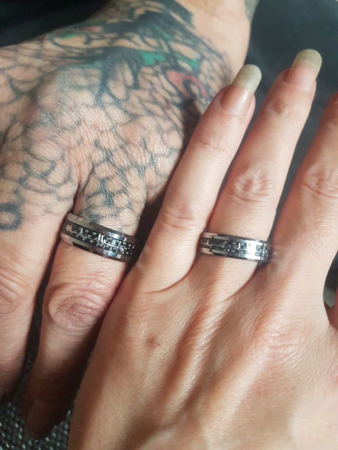 Customer photo review of The Heartbeat Wonder Ring Set
