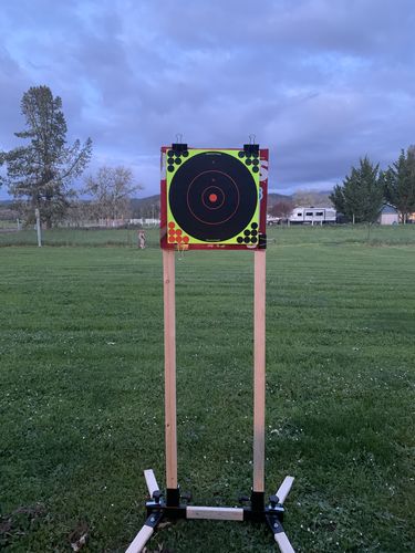 Customer photo review of Adjustable Paper Target Stand Base - 2 PACK