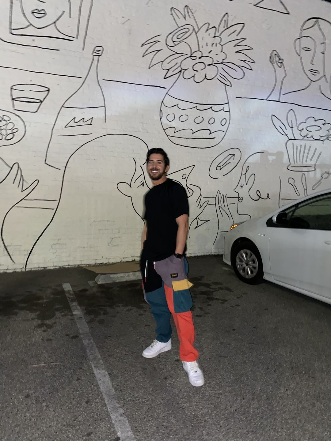 Customer photo review of Aelfric Eden "Back to 90's" Patchwork Color Block Corduroy Pants