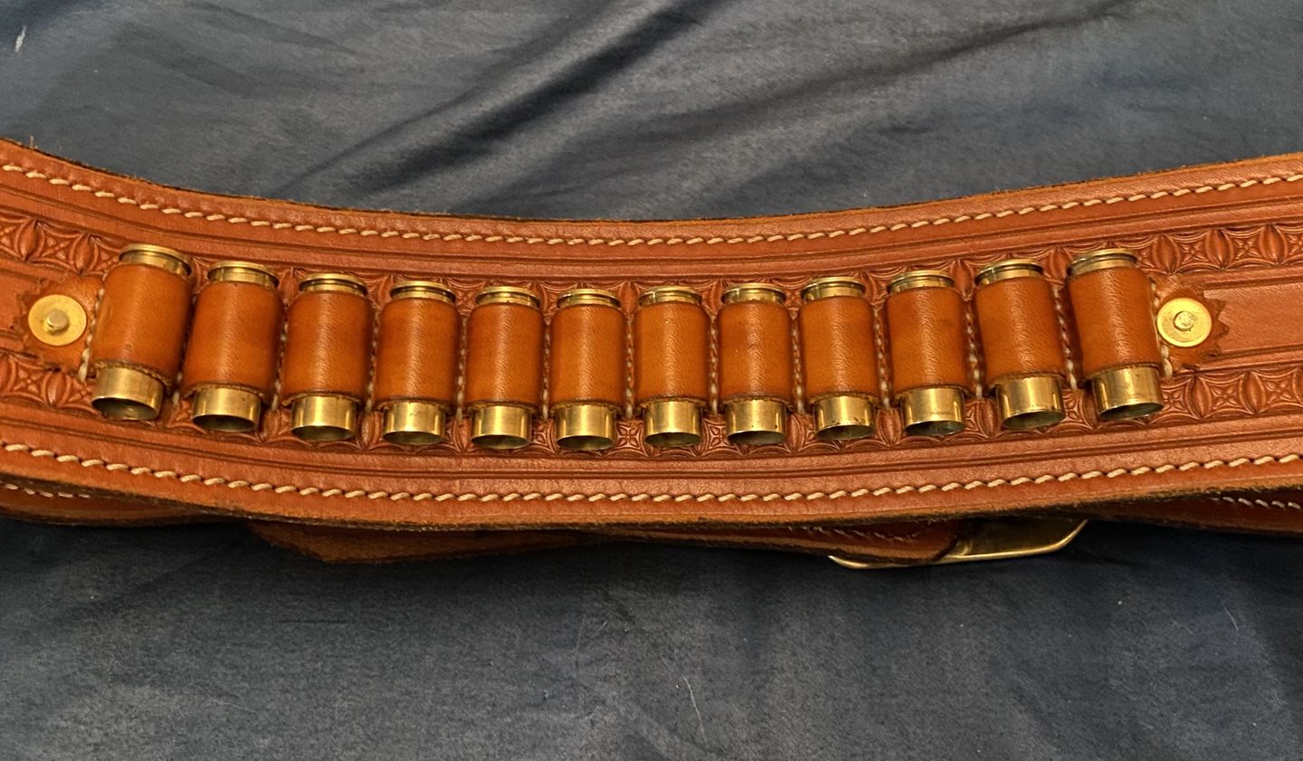 Customer photo review of Leather Cartridge Loops Stitching Guide - Free Printable Template