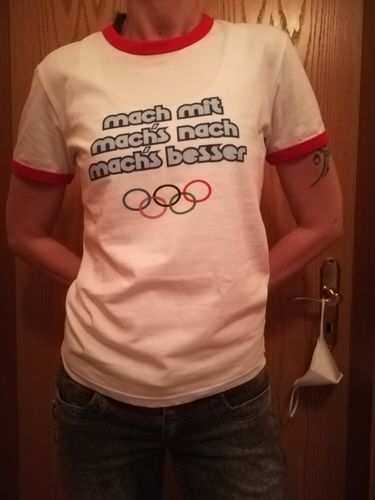 Customer photo review of RETRO RINGER ORGANIC SHIRT MÄDELS • MACH MIT MACH'S NACH MACH'S BESSER