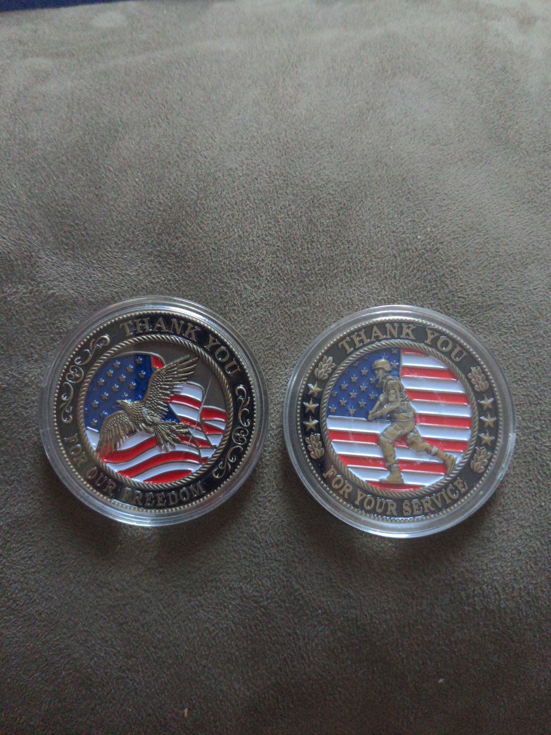 Customer photo review of Thank You For Our Freedom Coin Bundle (5pcs)